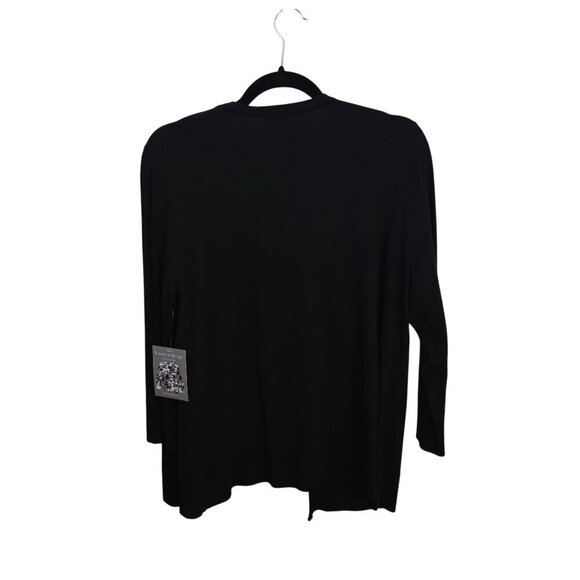 Cable & Gauge NWT Black Open Front  3/4  Sleeve Cardigan Sweater Size XL - Picture 2 of 4